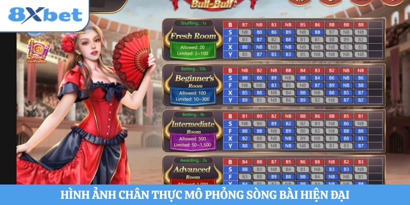 Hình ảnh chân thực mô phỏng sòng bài hiện đại