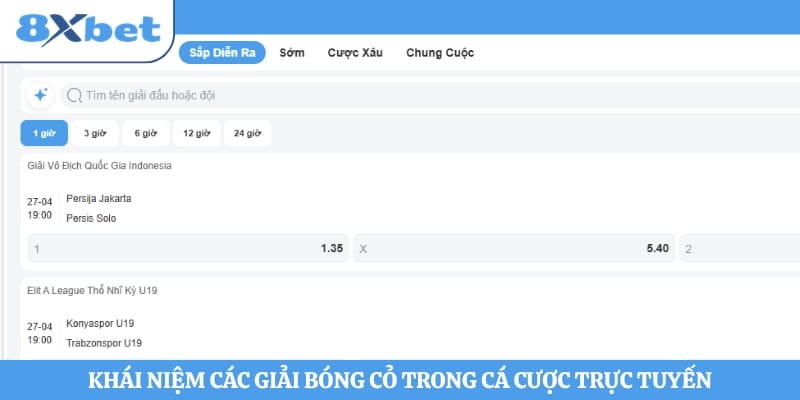 Khái niệm các giải bóng cỏ trong cá cược trực tuyến
