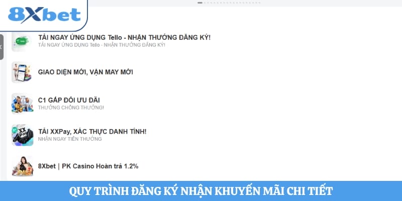 Quy trình đăng ký nhận khuyến mãi chi tiết 